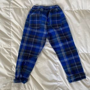 Mini Boden boys blue plaid pants size 7